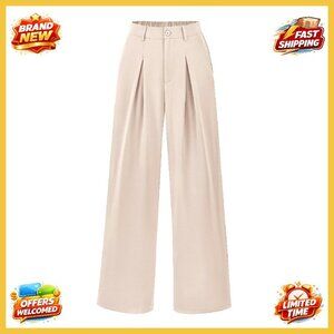 High Waist Palazzo Pants Wide Leg Trousers Elegant Work Office Business Casual